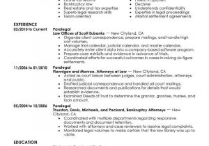 Sample Paralegal Resume Best Paralegal Resume Example Livecareer