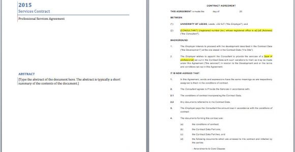Sample Professional Services Contract Template Professional Services Contract Template Microsoft Word