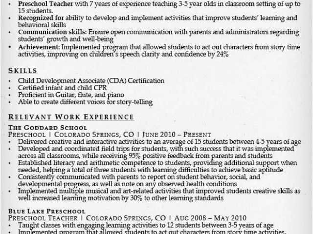 Sample Profile For Teacher Resume Teacher Resume Samples Writing Guide Resume Genius