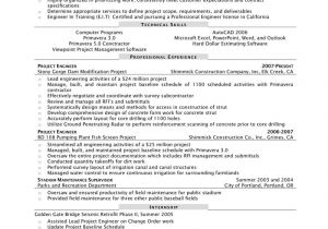Sample Project List for Resume Project Engineer Resume Free Excel Templates