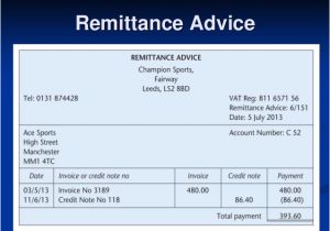 Sample Remittance Advice Template 12 Remittance Templates Excel Pdf formats