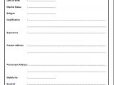 Sample Resume Biodata Blank form Biodata format 2016 Most Decoration