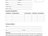 Sample Resume Biodata Blank form Biodata Resume format 5 Blank Invoice
