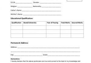 Sample Resume Biodata Blank form Biodata Resume format 5 Blank Invoice