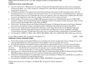 Sample Resume for 2 Years Experience In Mainframe Nice Sample Resume for Experienced Mainframe Developer