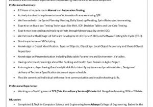 Sample Resume for 2 Years Experience In Manual Testing 34 Sample Resume for 2 Years Experience In Manual Testing