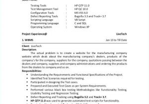 Sample Resume for 2 Years Experience In Manual Testing Sample Resume for 3 Years Experience In Manual Testing
