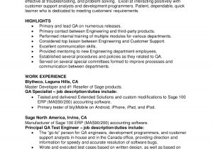 Sample Resume for 2 Years Experience In software Testing software Testing Resume Samples for Experience Krida Info