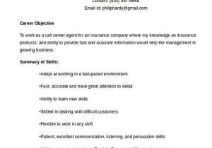 Sample Resume for A Call Center Agent Call Center Resume the Key Success for the Applicants