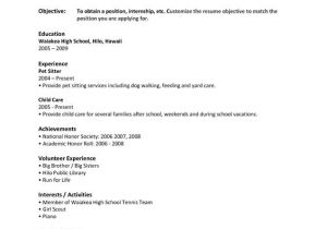 Sample Resume for A Highschool Student with No Experience High School Resume No Work Experience Matt Pinterest