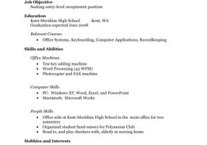 Sample Resume for A Highschool Student with No Experience Resume Examples for Highschool Students No Work Experience