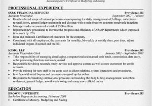 Sample Resume for Accounts Payable and Receivable Accounts Receivable Resume Example Resumecompanion Com