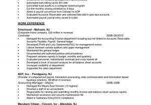Sample Resume for Accounts Payable and Receivable Accounts Receivable Resume Template Learnhowtoloseweight Net