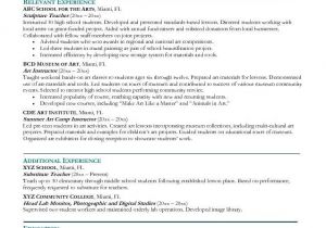 Sample Resume for Art and Craft Teacher 15 Best Art Teacher Resume Templates Images On Pinterest