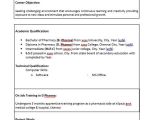 Sample Resume for B Pharmacy Freshers 40 Fresher Resume Examples