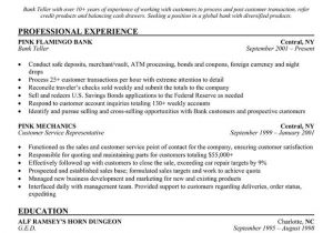 Sample Resume for Bank Teller at Entry Level Bank Teller Resume Sample Resume Companion Loveable