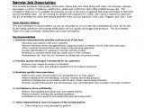Sample Resume for Barista Position Barista Job Description Resume Samples