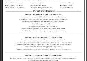 Sample Resume for Barista Position Barista Resume Job Description Sample Free Samples