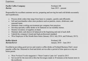 Sample Resume for Barista Position How to Write A Perfect Barista Resume Examples Included