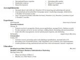 Sample Resume for Business Administration Major In Financial Management Bachelor Of Science In Business Administration Finance