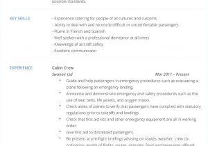 Sample Resume for Cabin Crew with No Experience Fresher Cabin Crew Resume Sample Nppusa org