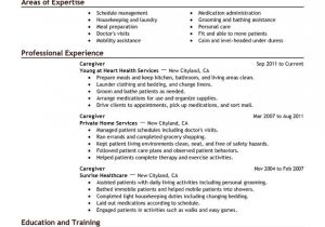 Sample Resume for Caregiver for An Elderly Caregiver Resume Examples Created by Pros Myperfectresume