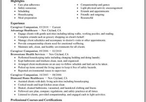 Sample Resume for Caregiver for An Elderly Cover Letter for In Home Caregiver Cover Letter Resume