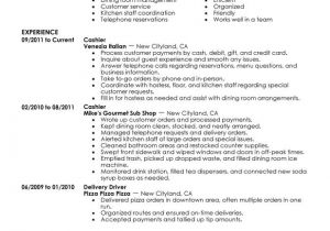 Sample Resume for Cashier In Restaurant Cashier Resume Examples Free to Try today Myperfectresume