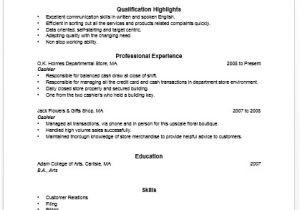 Sample Resume for Cashier Retail Stores 10 Cashier Job Description for Resume Sample