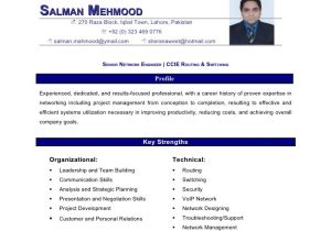 Sample Resume for Ccna Certified Salman Mahmood Resume