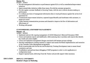 Sample Resume for Client Relationship Management Customer Relationship Management Resume Samples Velvet Jobs