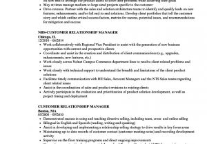 Sample Resume for Client Relationship Management Customer Relationship Manager Resume Samples Velvet Jobs