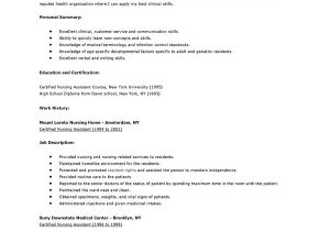 Sample Resume for Cna with Objective Cna Resume Templates Learnhowtoloseweight Net