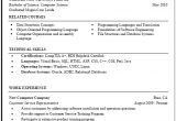 Sample Resume for Computer Science Engineering Students Computer Science Resume Sample Career Center Csuf