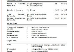Sample Resume for Computer Science Student Fresher Sample Resume for Computer Science Student Fresher