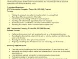 Sample Resume for Construction Site Supervisor Construction foreman Resume Template for Microsoft Word