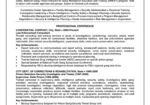 Sample Resume for Correctional Officer Corrections Officer Resume Example