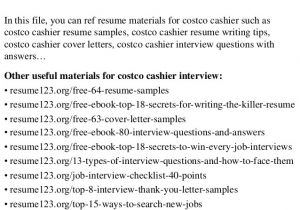 Sample Resume for Costco top 8 Costco Cashier Resume Samples