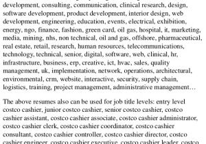 Sample Resume for Costco top 8 Costco Cashier Resume Samples