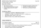 Sample Resume for Cse Students Computer Science Resume Sample Career Center Csuf