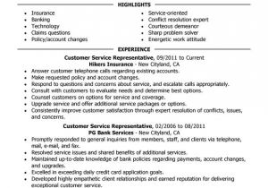 Sample Resume for Customer Service Representative In Bank Customer Service Representative Resume Examples Free to