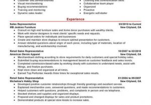 Sample Resume for Customer Service Representative In Retail Best Rep Retail Sales Resume Example Livecareer