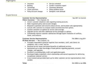 Sample Resume for Customer Service Representative Telecommunications Simple Customer Service Representative Resume Example