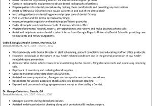 Sample Resume for Dental assistant with No Experience Dental assistant Resume Examples No Experience Examples