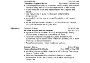 Sample Resume for Disability Support Worker Robert W 39 S Health Care Support Resume Rtf Updated