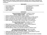 Sample Resume for Drug and Alcohol Counselor Drug and Alcohol Counselor Resume Example social
