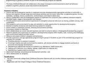 Sample Resume for Early Childhood Educator Early Childhood Education Resume Suiteblounge Com