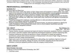 Sample Resume for Electrical Engineer In Construction Field Senior Electrical Engineer Resume Sample Resume Ideas