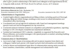 Sample Resume for Executive assistant to Senior Executive Resume for An Executive assistant Susan Ireland Resumes