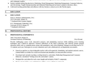 Sample Resume for Experienced assistant Professor In Engineering College Curriculum Vitae College Professor Click Here